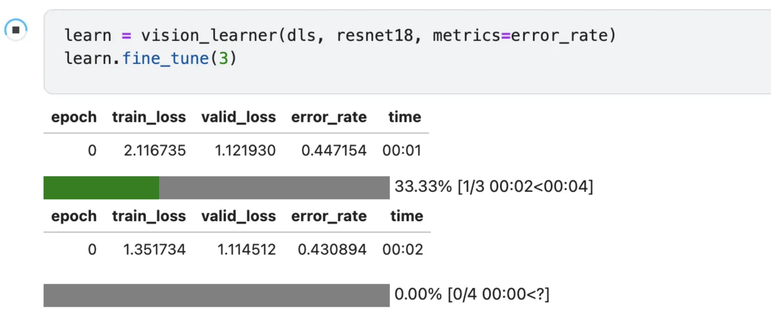 machine learning model training
